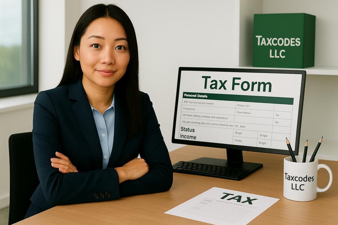 Financial consultant working at her desk